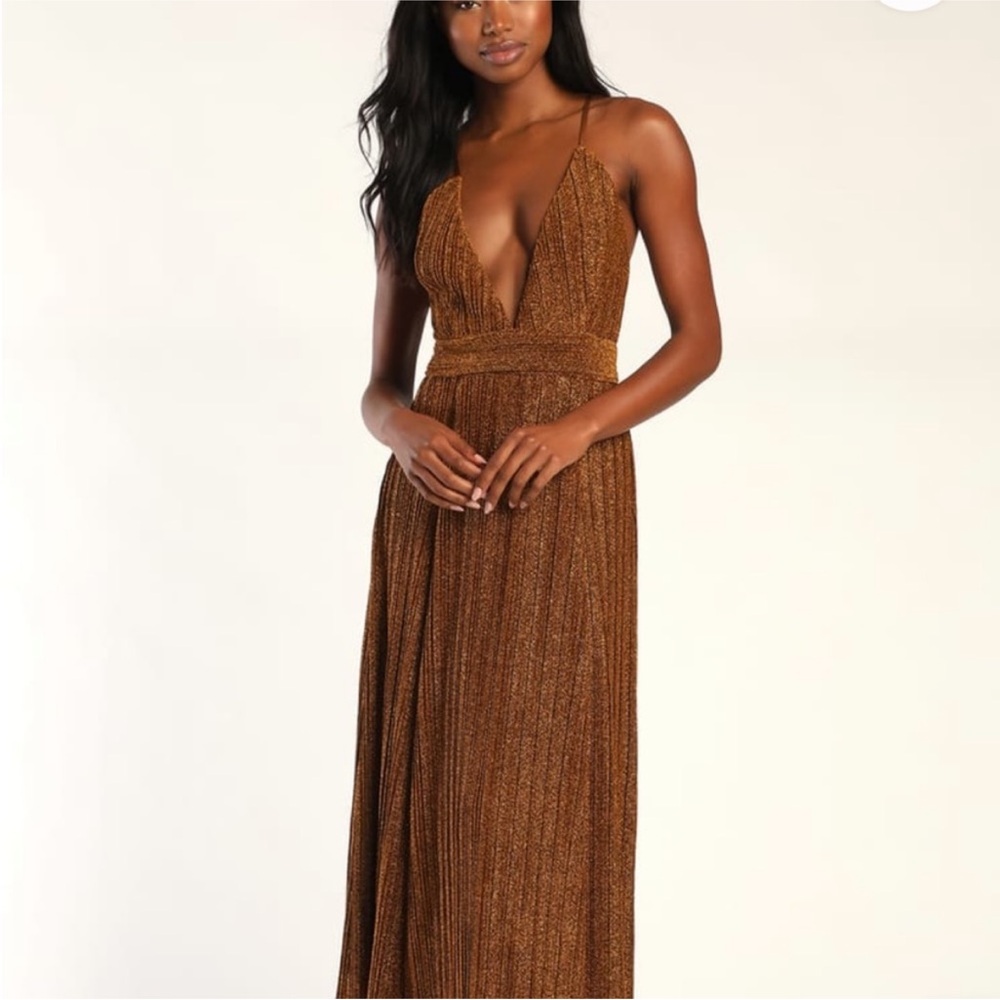 LULU gold shinny dress